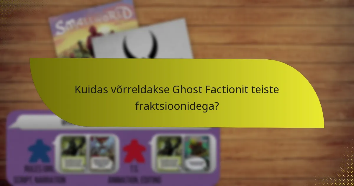 Millised on Ghost Factioni nõrkused?