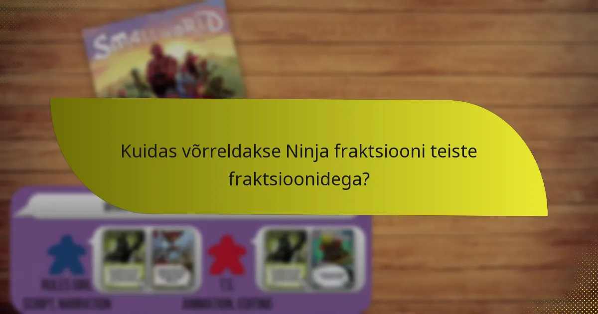 Kuidas arendada tõhusaid strateegiaid Ninja fraktsiooni jaoks?