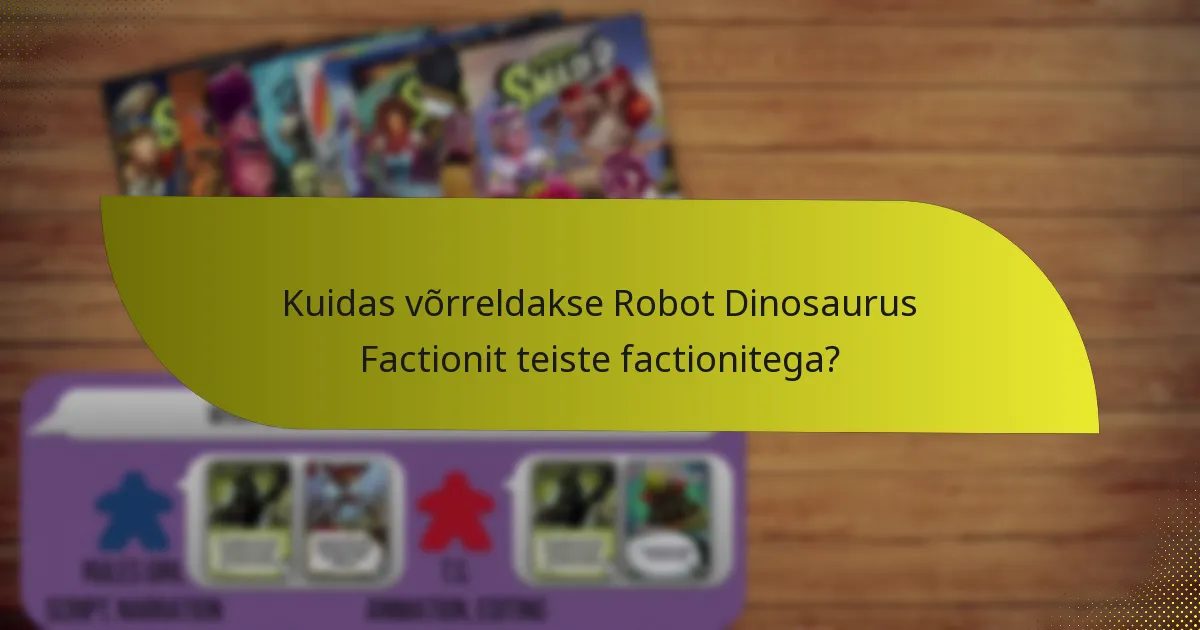 Millised on Robot Dinosaurus Factioni nõrkused?