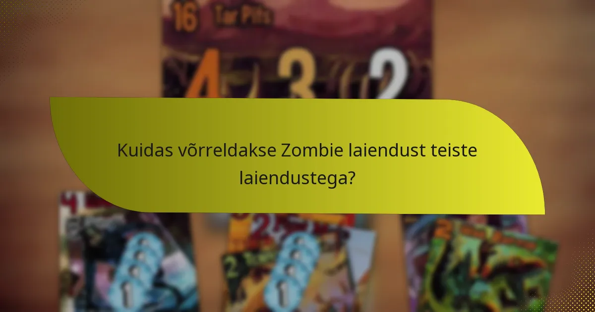 Kuidas võrreldakse Zombie laiendust teiste laiendustega?