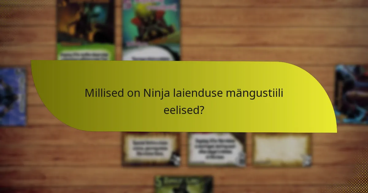 Kuidas võrreldakse Ninja laiendust teiste laiendustega?